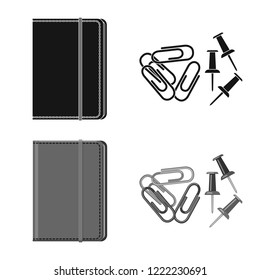 Vector design of office and supply symbol. Set of office and school stock vector illustration.