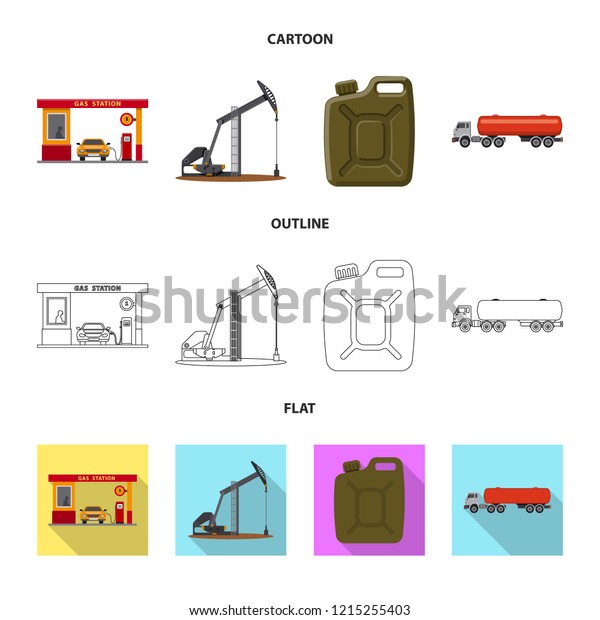 Vector design of oil and gas logo.\
Collection of oil and petrol stock vector\
illustration.