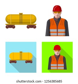 Vector design of oil and gas symbol. Set of oil and petrol stock symbol for web.