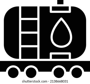 Estilo del icono del tanque del aceite de diseño del vector
