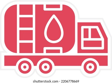 Vector Design Oil Truck Icon Style