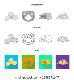 Vector design of Oktoberfest and bar icon. Collection of Oktoberfest and cooking stock vector illustration.