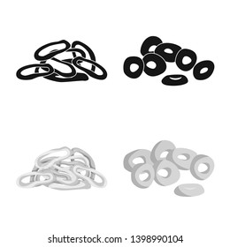 Vector design of Oktoberfest and bar icon. Set of Oktoberfest and cooking stock vector illustration.