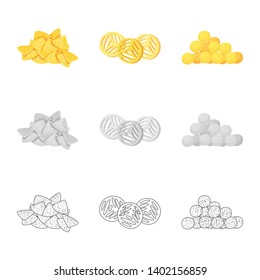 Vector design of Oktoberfest and bar icon. Set of Oktoberfest and cooking vector icon for stock.