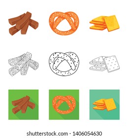 Vector design of Oktoberfest and bar icon. Collection of Oktoberfest and cooking vector icon for stock.
