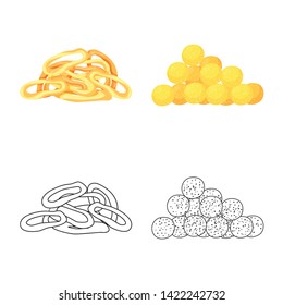 Vector design of Oktoberfest and bar icon. Collection of Oktoberfest and cooking vector icon for stock.