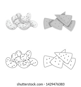 Vector design of Oktoberfest and bar icon. Set of Oktoberfest and cooking stock symbol for web.