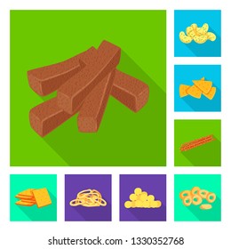 Vector design of Oktoberfest and bar logo. Collection of Oktoberfest and cooking stock vector illustration.