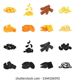 Vector design of Oktoberfest and bar logo. Set of Oktoberfest and cooking stock symbol for web.