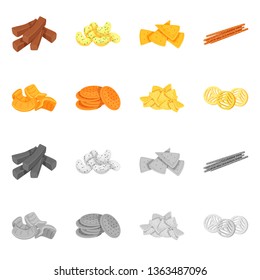 Vector design of Oktoberfest and bar logo. Collection of Oktoberfest and cooking vector icon for stock.