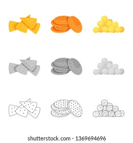 Vector design of Oktoberfest and bar logo. Collection of Oktoberfest and cooking stock vector illustration.
