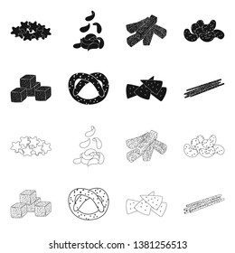 Vector design of Oktoberfest and bar logo. Set of Oktoberfest and cooking stock symbol for web.