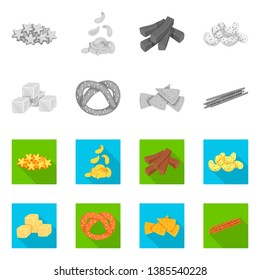 Vector design of Oktoberfest and bar logo. Collection of Oktoberfest and cooking stock vector illustration.