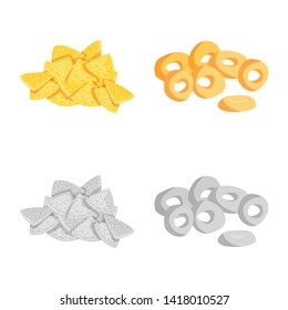 Vector design of Oktoberfest and bar logo. Collection of Oktoberfest and cooking stock vector illustration.