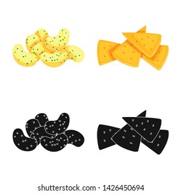 Vector design of Oktoberfest and bar logo. Set of Oktoberfest and cooking stock symbol for web.