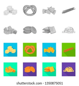 Vector design of Oktoberfest and bar sign. Collection of Oktoberfest and cooking vector icon for stock.
