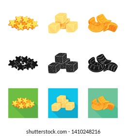 Vector design of Oktoberfest and bar sign. Set of Oktoberfest and cooking vector icon for stock.