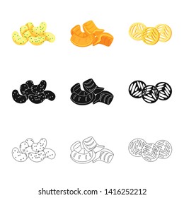 Vector design of Oktoberfest and bar sign. Collection of Oktoberfest and cooking stock vector illustration.