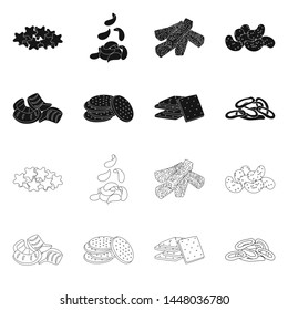 Vector design of Oktoberfest and bar sign. Set of Oktoberfest and cooking vector icon for stock.