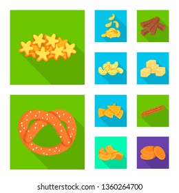 Vector design of Oktoberfest and bar symbol. Collection of Oktoberfest and cooking stock symbol for web.