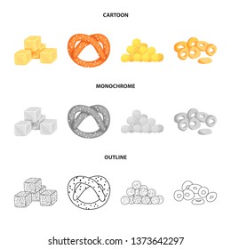 Vector design of Oktoberfest and bar symbol. Collection of Oktoberfest and cooking vector icon for stock.