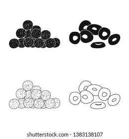 Vector design of Oktoberfest and bar symbol. Collection of Oktoberfest and cooking stock vector illustration.