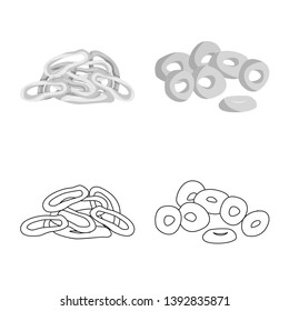 Vector design of Oktoberfest and bar symbol. Collection of Oktoberfest and cooking vector icon for stock.
