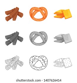 Vector design of Oktoberfest and bar symbol. Collection of Oktoberfest and cooking vector icon for stock.