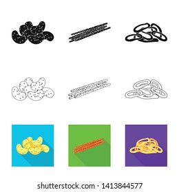 Vector design of Oktoberfest and bar symbol. Collection of Oktoberfest and cooking stock vector illustration.