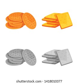 Vector design of Oktoberfest and bar symbol. Collection of Oktoberfest and cooking stock vector illustration.