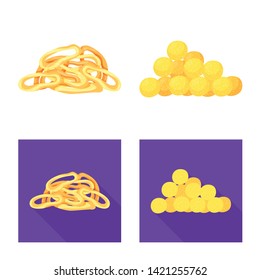 Vector design of Oktoberfest and bar symbol. Set of Oktoberfest and cooking stock symbol for web.