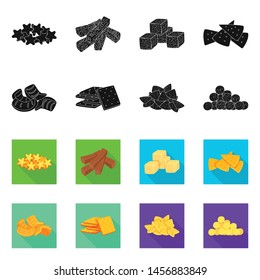 Vector design of Oktoberfest and bar symbol. Collection of Oktoberfest and cooking stock vector illustration.