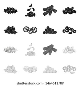 Vector design of Oktoberfest and bar symbol. Set of Oktoberfest and cooking stock symbol for web.