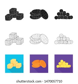 Vector design of Oktoberfest and bar symbol. Set of Oktoberfest and cooking stock symbol for web.
