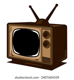 Vector design of an old television screen 