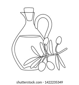 Vector design of olive and fruit symbol. Collection of olive and food  vector icon for stock.