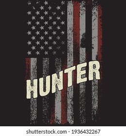 vector design on the theme of American flag, profession, typography, colorful