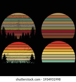 Vector design on the theme of grunge sun, colorful vectors, vintage element