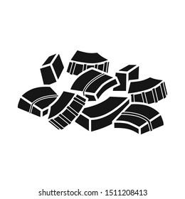 Vector design of onion and slice logo. Web element of onion and fresh stock symbol for web.