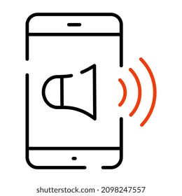 Vektordesign der Online-Ankündigung
