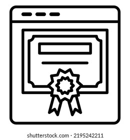Vector Design Online Certificate Icon Style
