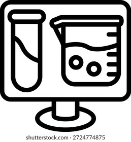 Vector Design Online Chemistry Icon Style
