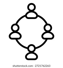 Diseño de Vector Online Collaboration Icon Style