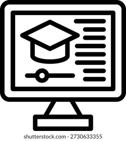 Diseño de Vector Curso en línea Icon Style