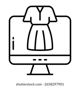 Vektordesign des Online-Kleides