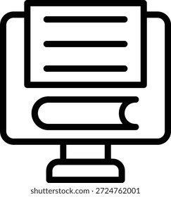 Vector Design Online Exam Icon Style