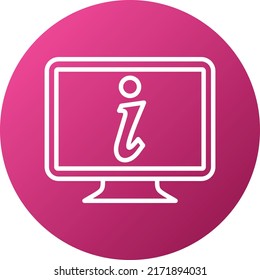 Diseño de vectores Estilo de icono de información en línea