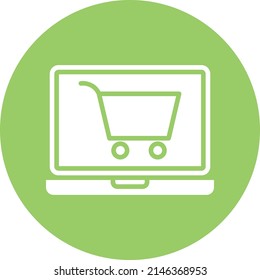 Diseño de vectores Estilo de icono de compra en línea