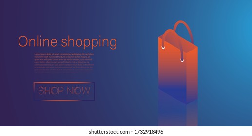 Vector design . Online shopping on website Vector concept marketing and digital marketing.