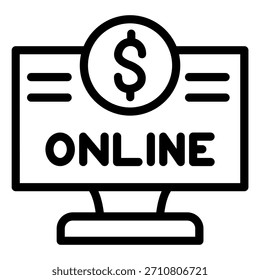 Diseño de Vector Online Transaction Icon Style